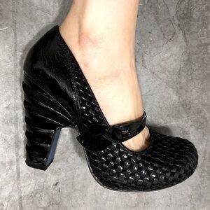 IRREGULAR CHOICE black patent mary jane pumps